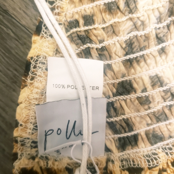 Nwt's PRINCESS POLLEY LEOPARD 🐆 HIGHWAISTED TRIANGLE STRING BIKINI 👙 SIZE US 2 - Picture 7 of 9